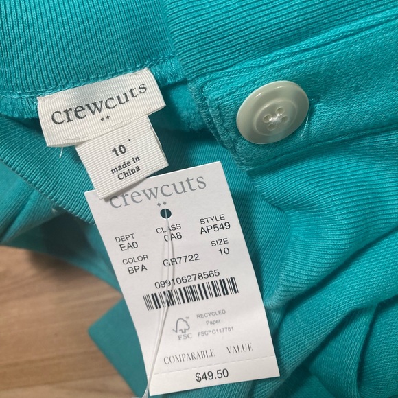 🆕 Crewcuts LS Turquoise blue top size 10 - Picture 6 of 7